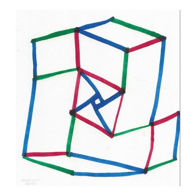 1970s Dimitri Grachis Geometric Drawing For Sale
