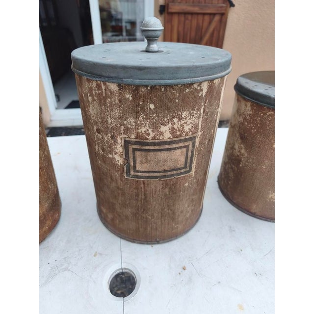 19th Century Wooden Pharmacy Jars, 1890, Set of 7 For Sale - Image 6 of 11