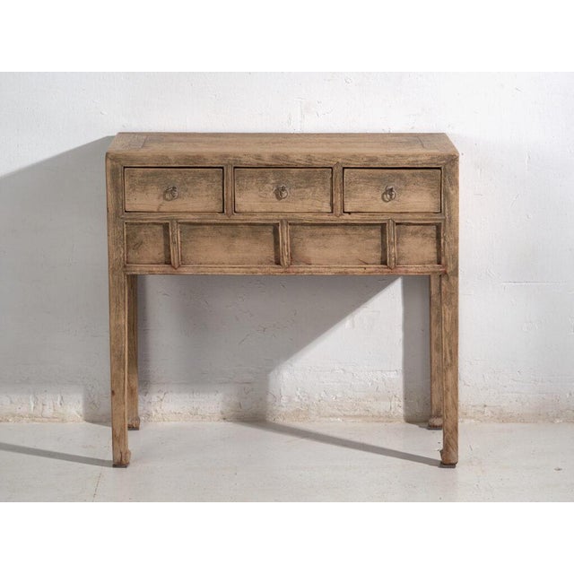 Antique Chinese Shandong Qing Dynasty Console Table in Fir For Sale - Image 6 of 11