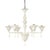 White Contemporary Italian 6 Arms White Murano Glass Chandelier For Sale - Image 8 of 11
