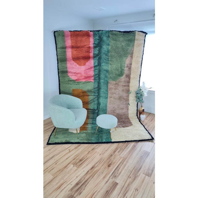 Handmade Moroccan Beni Mrirt Rug, Color Block Abstract, 10' X 6'8" For Sale - Image 4 of 15
