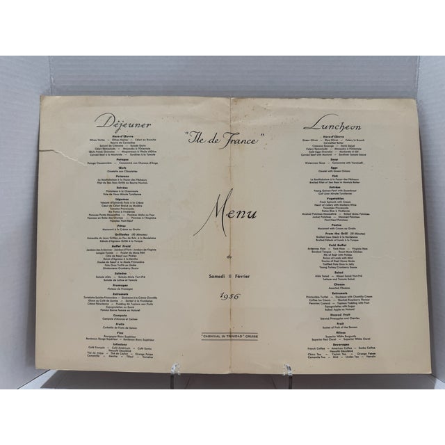 1956 French Line "Maman Les P'tits Bateaux" Luncheon Menu by Jean A. Mercier – Ss Île De France Ocean Liner For Sale In Atlanta - Image 6 of 9