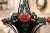 Pair of Mid-Century French Painted Iron Hanging Jardinière Baskets With Roses For Sale - Image 11 of 13
