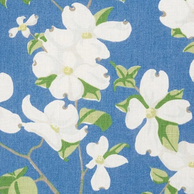 Luxuriant, intertwined dogwood boughs are abloom with painterly flowers in this classic floral print from the 1940s. Sold...