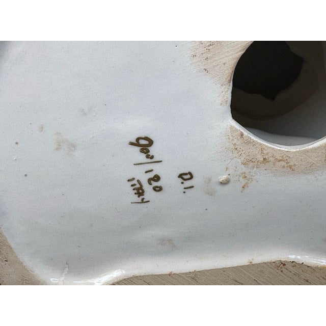 Vintage Hand-Painted Italian Porcelain Duck Figurine With Outstretched Wings For Sale - Image 11 of 11