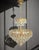 Vintage Brass Led Basket Ceiling Crystal Chandelier For Sale - Image 6 of 12