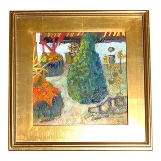 "The Garden" Contemporary Landscape Oil Painting by Martha Holden, Framed For Sale