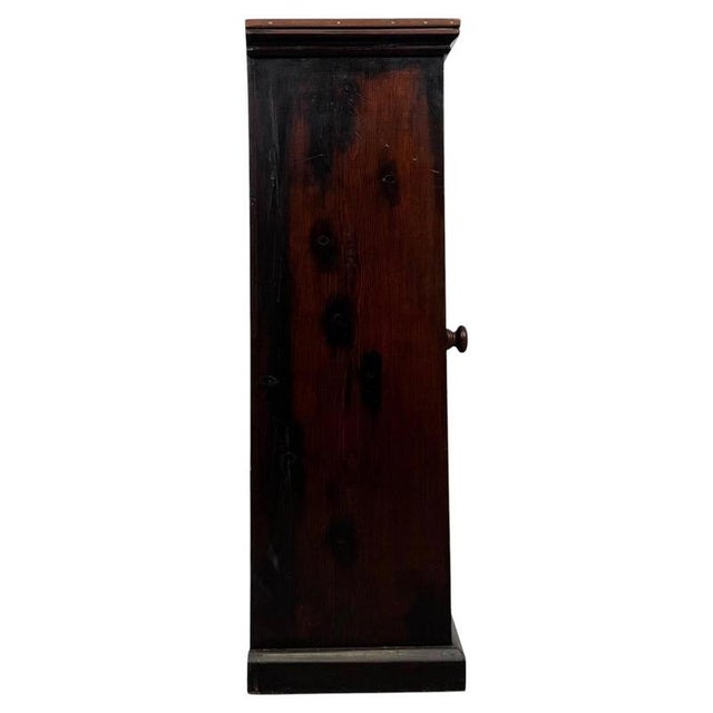 Antique Early 20th Century English Edwardian Rustic Glazed Pine Vitrine For Sale - Image 6 of 11