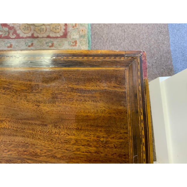 Brown Circa 1820 New York Federal Carved and Inlaid Side Table For Sale - Image 8 of 17