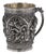 Antique 19th Century Burmese Silver Repoussé Jataka Tales Mug, 1890 For Sale