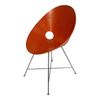 1970s St 664 Shell Chairs Designed by Eddie Harlis, Orange For Sale