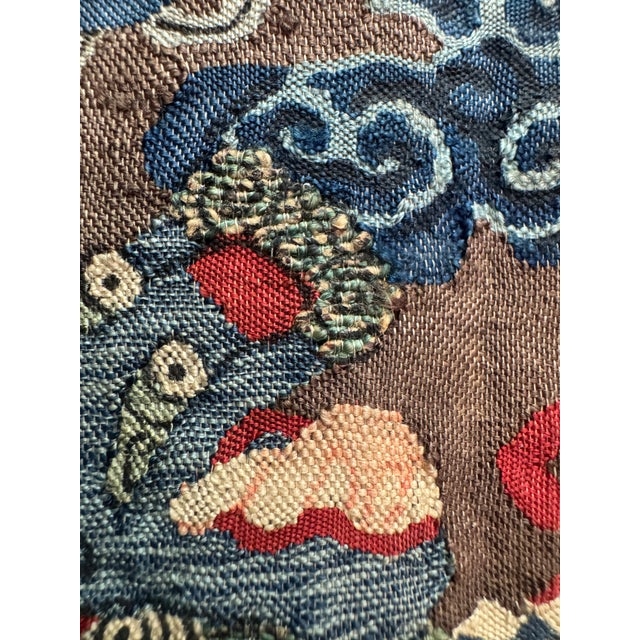 Rare Mid-19th C. Chinese Military Rank Badge — Lion, Petit Point For Sale - Image 11 of 11