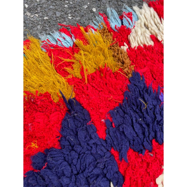 Moroccan Artist Colorful Moroccan Azilal Wool Rug For Sale - Image 4 of 9