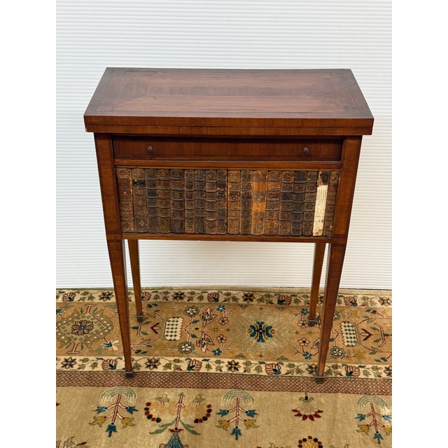 French Louis XVI Style Faux Book Side Table, Early 20th Century For Sale - Image 12 of 12
