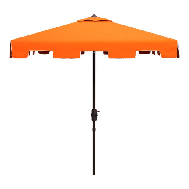 Zimmerman 7.5 Square Umbrella - Orange/White For Sale