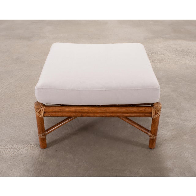 Pair of McGuire Organic Modern Rattan Lounge Chairs + Ottoman For Sale - Image 18 of 18
