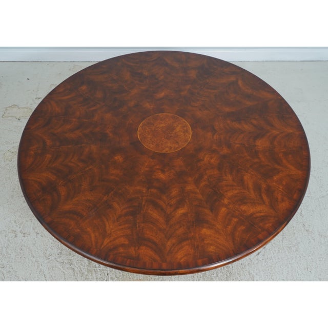Theodore Alexander Theodore Alexander Large Round Mahogany Dining Room Table For Sale - Image 4 of 18