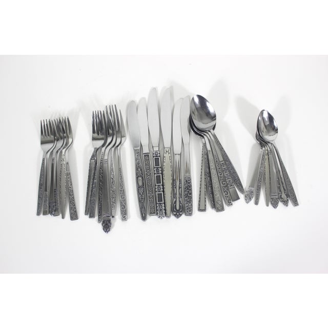 Curated MCM 5 Piece Place Setting for 6 Stainless Steel Flatware Set- 30 Pieces For Sale - Image 9 of 10