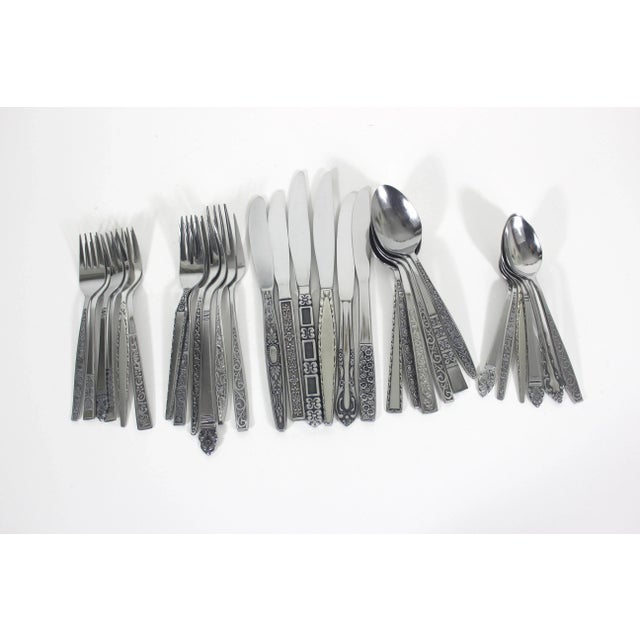 Curated Mismatched MCM 5 Piece Place Setting for 6 Stainless Steel Flatware Set- 30 Pieces For Sale - Image 9 of 10