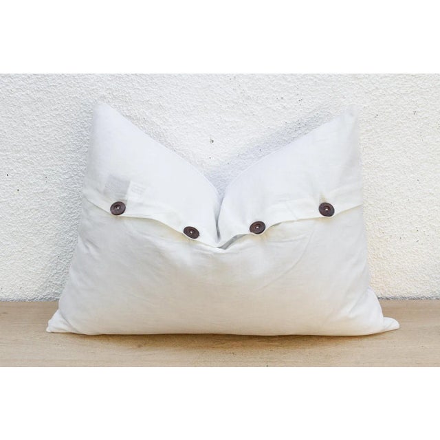 Zinna Lumbar Applique Pillow Cover For Sale In Los Angeles - Image 6 of 7