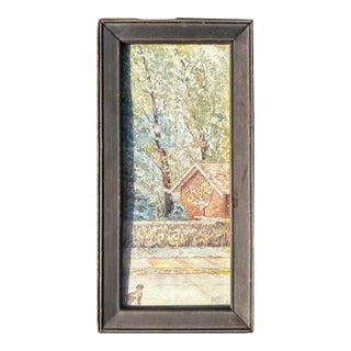 Antique 1920's Signed Watercolor Painting by Mildred Ayling Parker, Framed For Sale