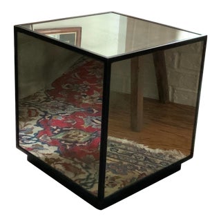 Matty Mirrored Cube Side Table by Uttermost For Sale
