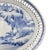 An antique Japanese Seto porcelain plate from the Meiji period. Reticulated and decorated rim surrounding a mountain scene...