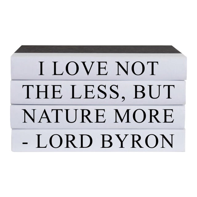 Decorative Books - Quote Book Stack - "Nature More" For Sale