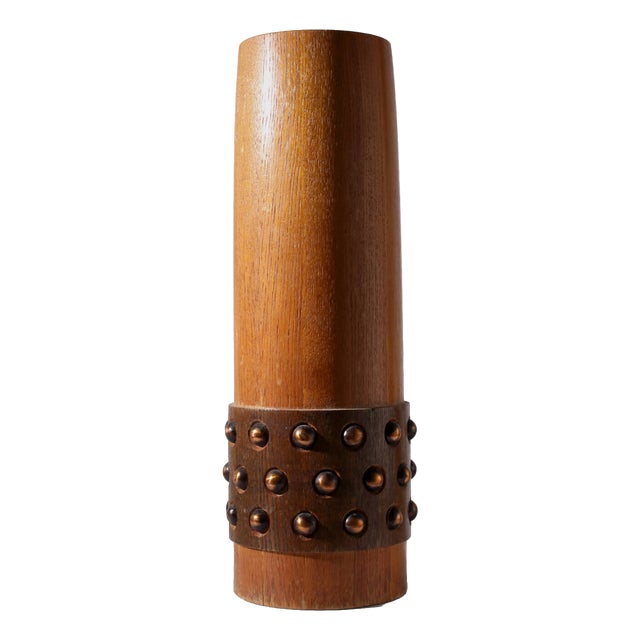 Large Wooden Ethnic Vase, 1960 For Sale