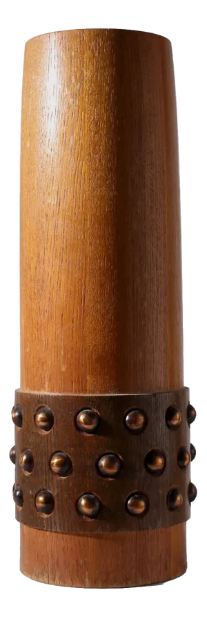 Large Wooden Ethnic Vase, 1960