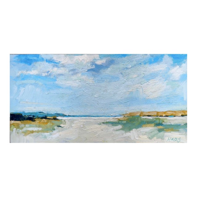 Modern Beach Oil Painting Landscape Seascape For Sale