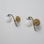 Gold Vintage Italian Brass and Opaline Globe Sconces, 1950s, Set of 2 For Sale - Image 8 of 12