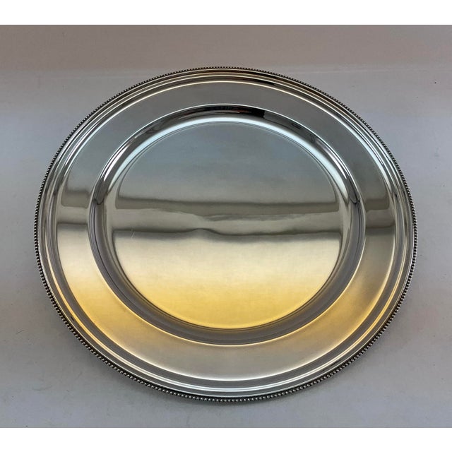 1980s Silver Round Platters Beaded, 11.5 In. For Sale In New York - Image 6 of 7