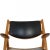 Hans Wegner CH28 Sawback chair with a frame of oak and black leather upholstery. The chair is from around the 1960s and...