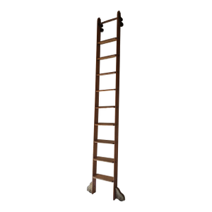 1920s Industrial Rolling Library Ladder by Putnam