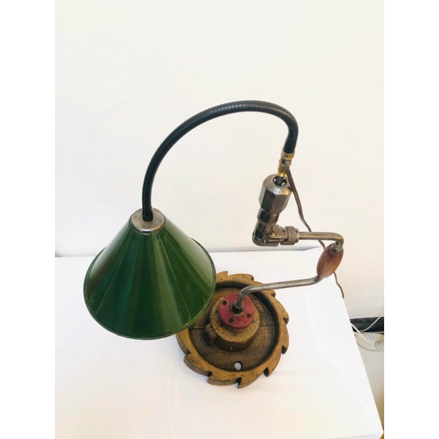 Maroon Vintage Handmade Table Lamp, 1960s For Sale - Image 8 of 12