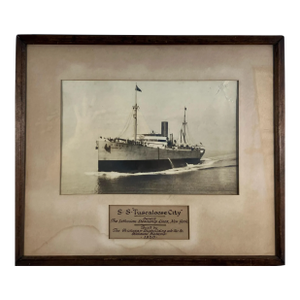 Original 1920 Photograph of s.s. Tuscaloose City – Isthmian Steamship Lines, Alabama Shipbuilding
