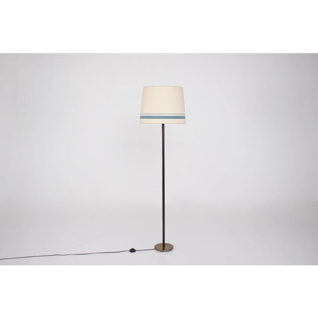 Leather Sheathed Floor Lamp from K & L Belyning, Sweden, 1950s For Sale - Image 13 of 13