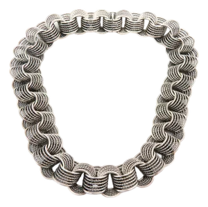 David Yurman Wide Origami Sterling Silver Necklace