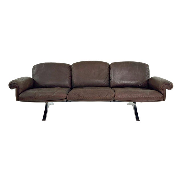 Vintage DS-31 3-Seater Sofa in Brown Leather from de Sede, 1960s For Sale