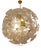 Sputnik Hanging Lamp with White Murano Glass Discs, 1950s For Sale