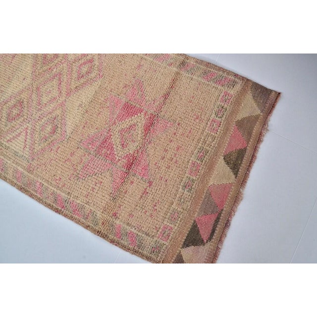 Eart Colour Oushak Vintage Runner For Sale - Image 10 of 10