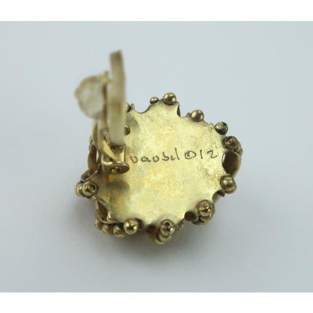 Gold Vaubel Gold Plated Twisted Bead Earrings, 2012 For Sale - Image 8 of 11