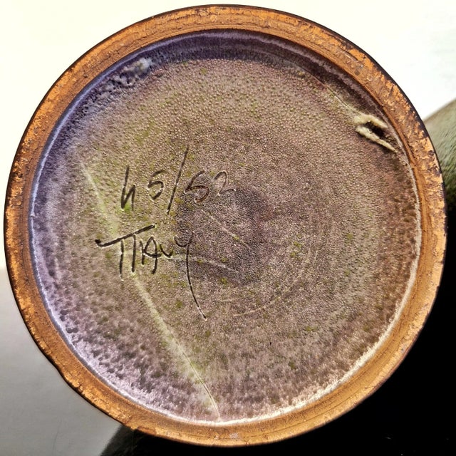 Bitossi 'Etruscan' Décor Cylinder Vase For Sale - Image 10 of 12