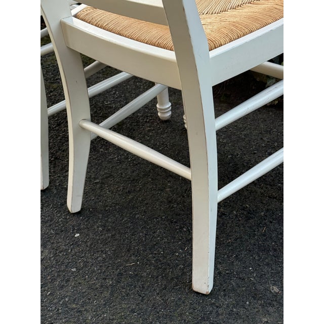 Textile Pair of Farmhouse Painted Napoleon Chairs - Made in Italy For Sale - Image 7 of 9