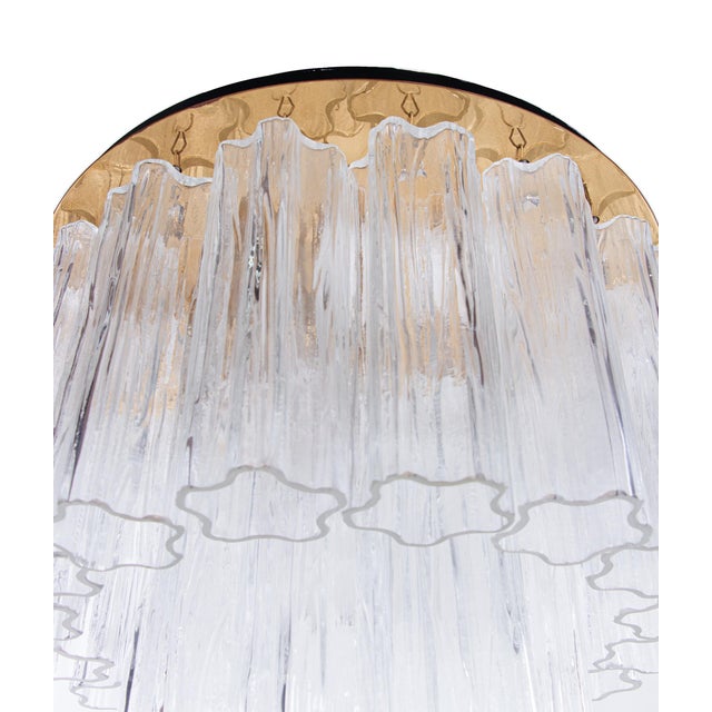 Kalmar Ceiling Light with Tronchi Murano Glass & Brass by J. T. Kalmar for Kalmar, 1960s For Sale - Image 4 of 12