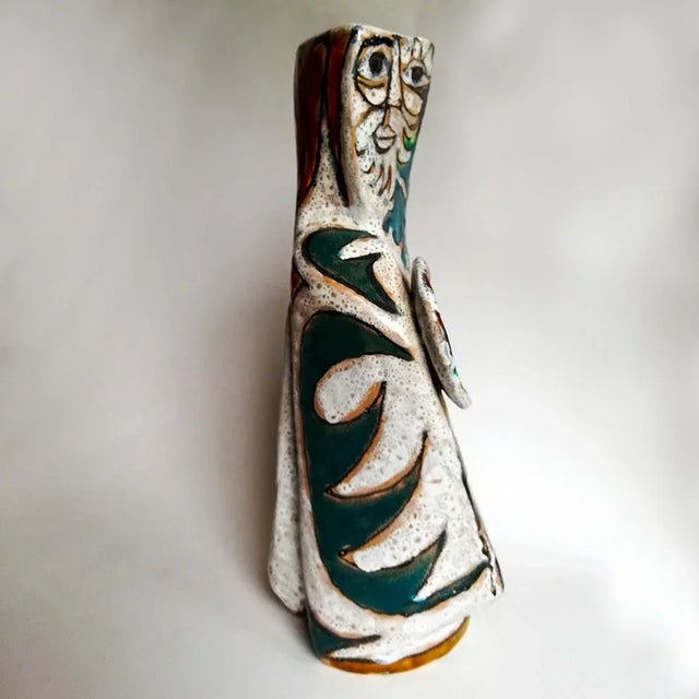 Elio Schiavon Mid-Century Italian Ceramic Vase by Elio Schiavon For Sale - Image 4 of 10