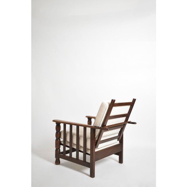 Vintage Dudouyt Style Lounge Chair in Oak, 1940s For Sale - Image 3 of 5