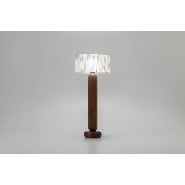 Pomo cl140 smoked mahogany floor lamp by jeroen de ruddere dimensions: d 60 x h 140 cm materials: smoked mahogany, pomo...