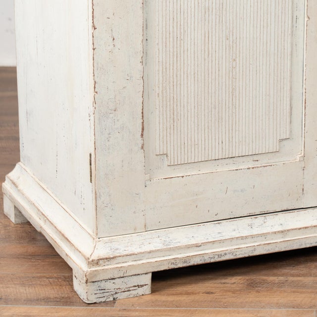 19th Century Large Swedish Bookcase Cabinet With Glass Doors For Sale - Image 10 of 12